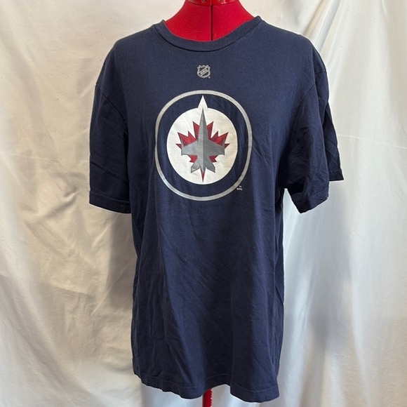 Reebok Other - XL72 Reebok Blue Winnipeg Jets Wheeler Logo T Shirt